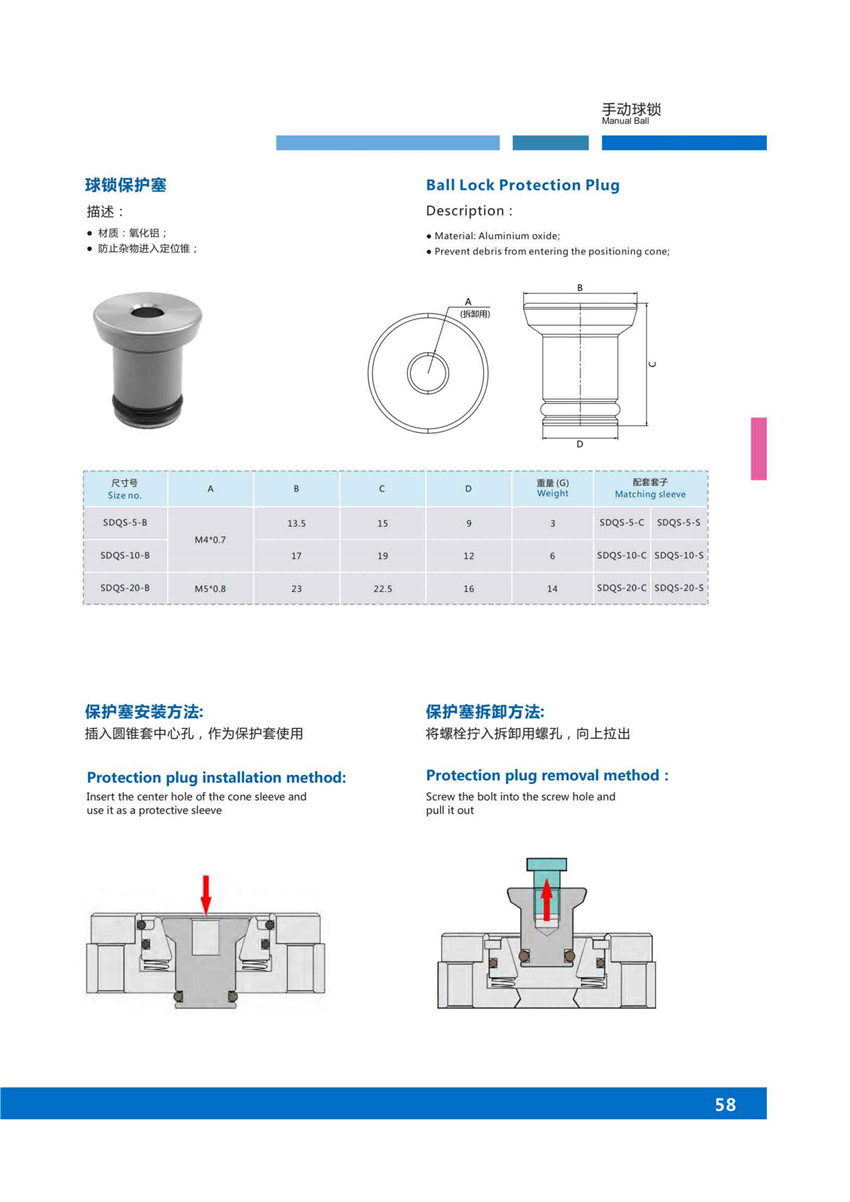球锁保护塞