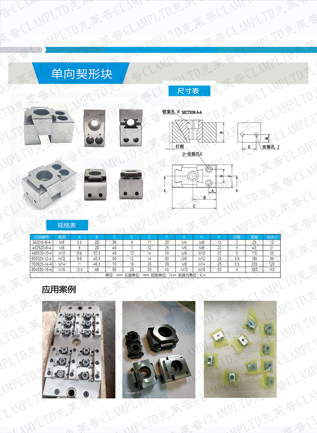 OK新款斜楔式膨胀夹紧块_契形块