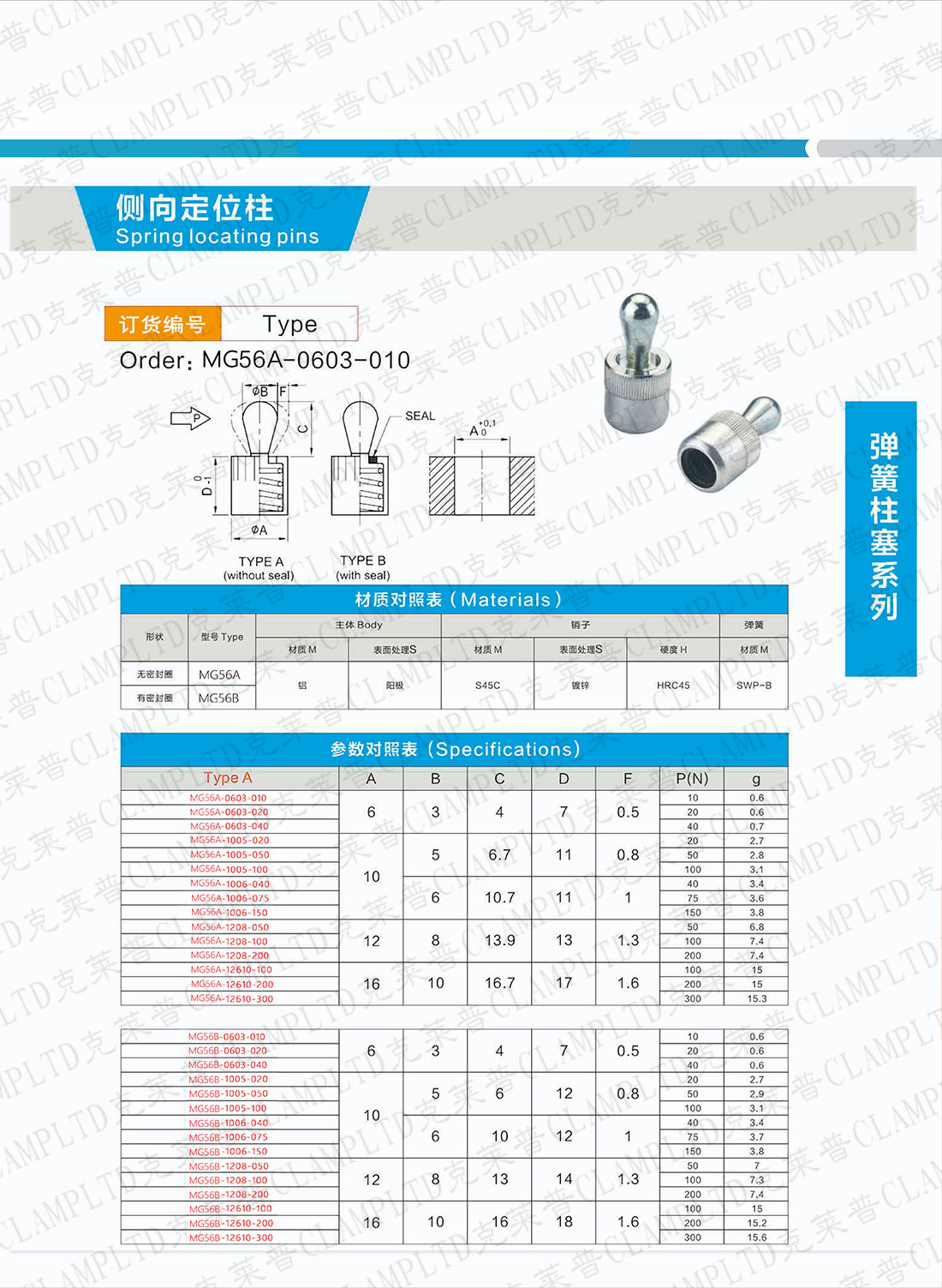 德国MG56/57/58侧向式定位柱 钢材梢