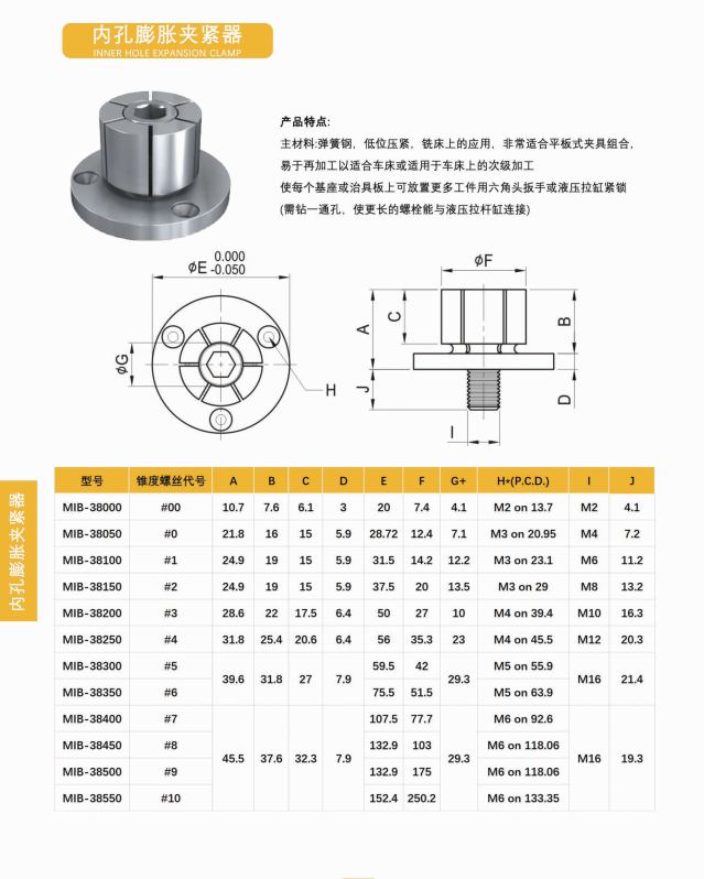 内孔膨胀夹紧器