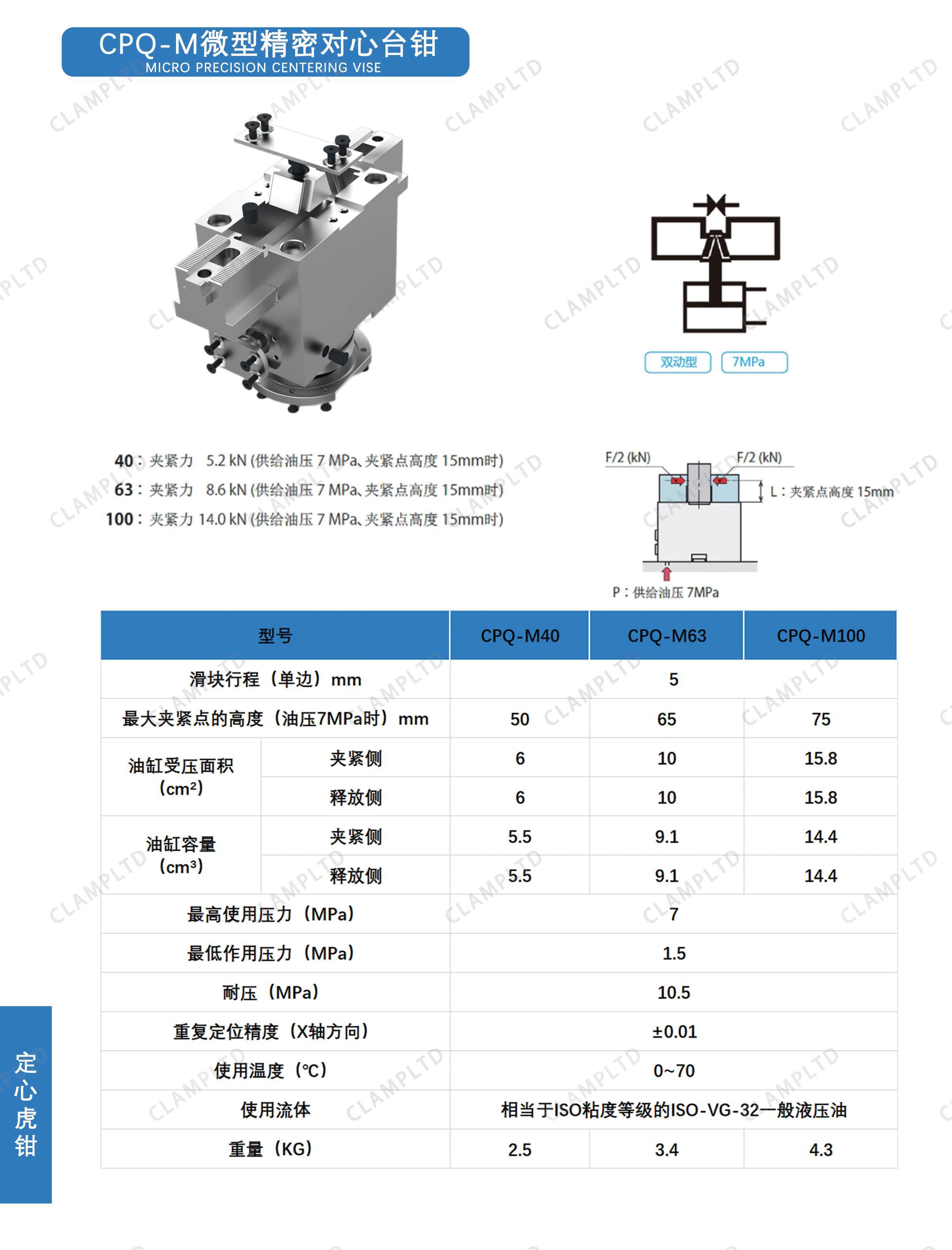 CPQ-M微型精密对心台钳