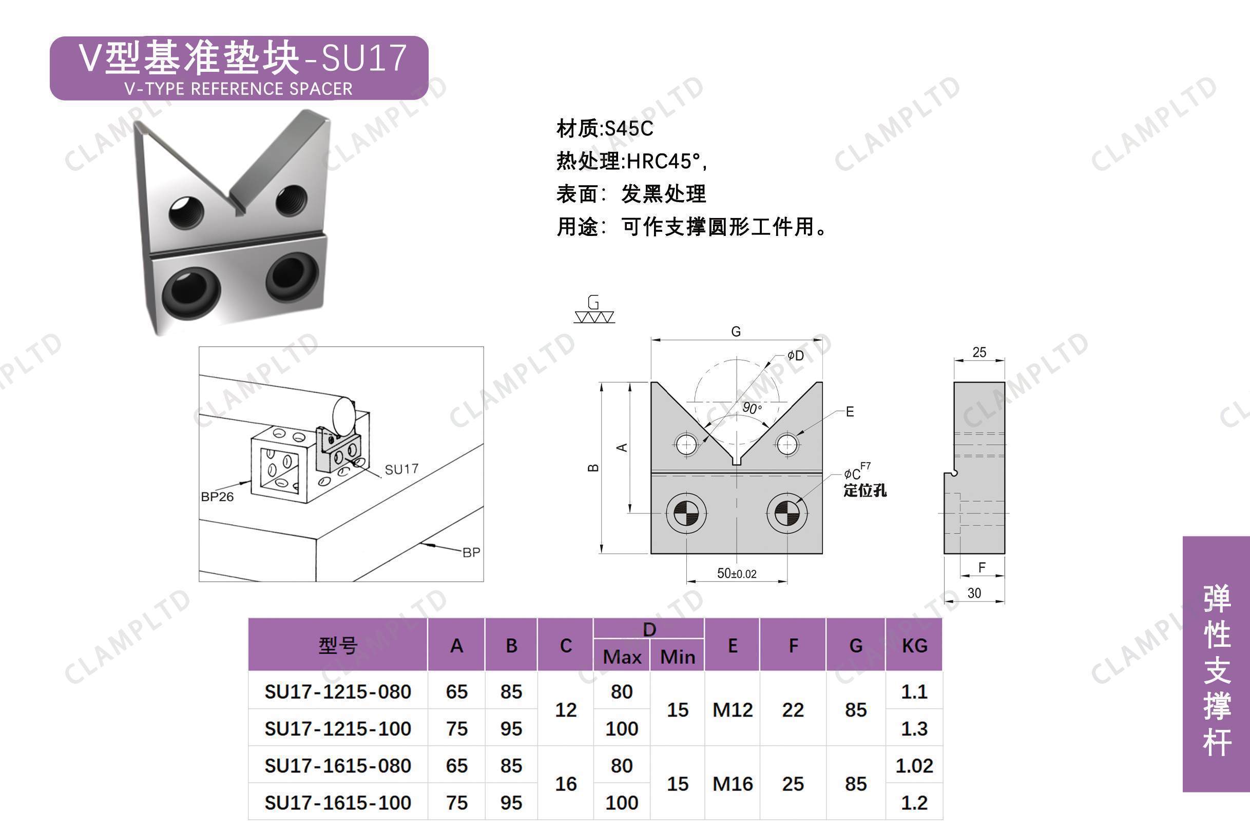 基准垫块  SU-12、13、14、15、16、17 夹具标准件 第4张