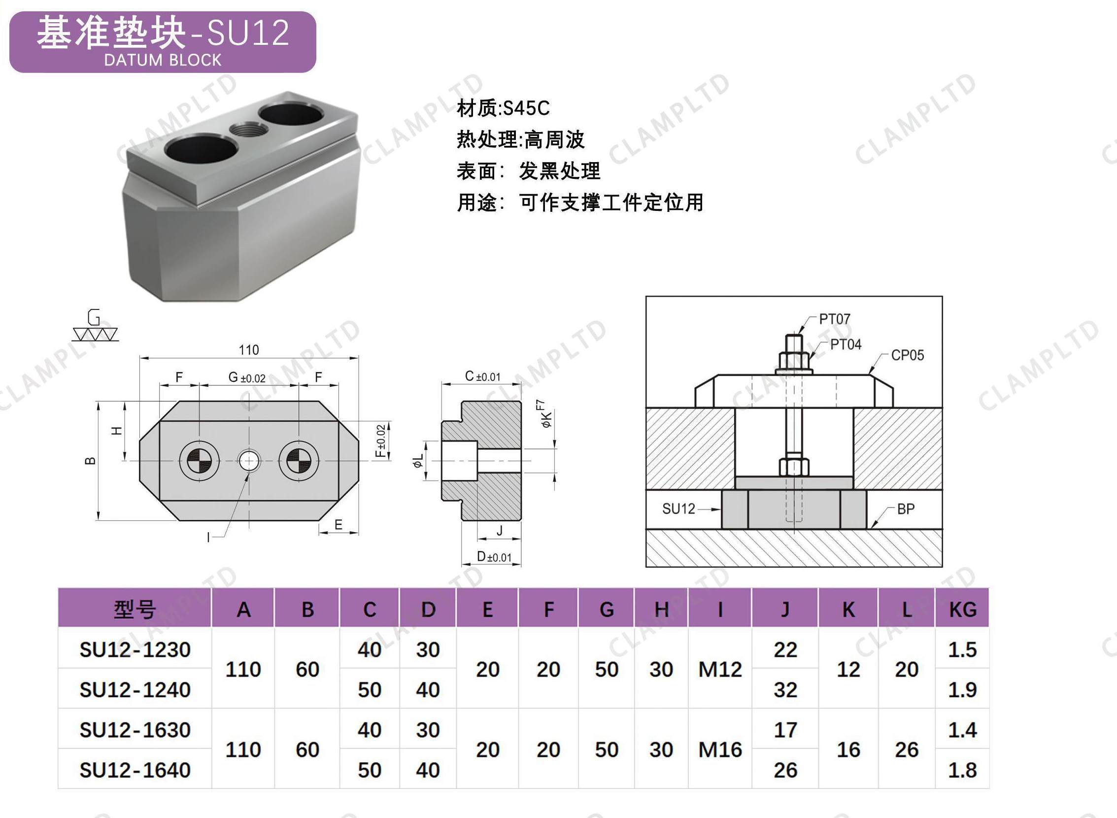 基准垫块 SU-12、13、14、15、16、17