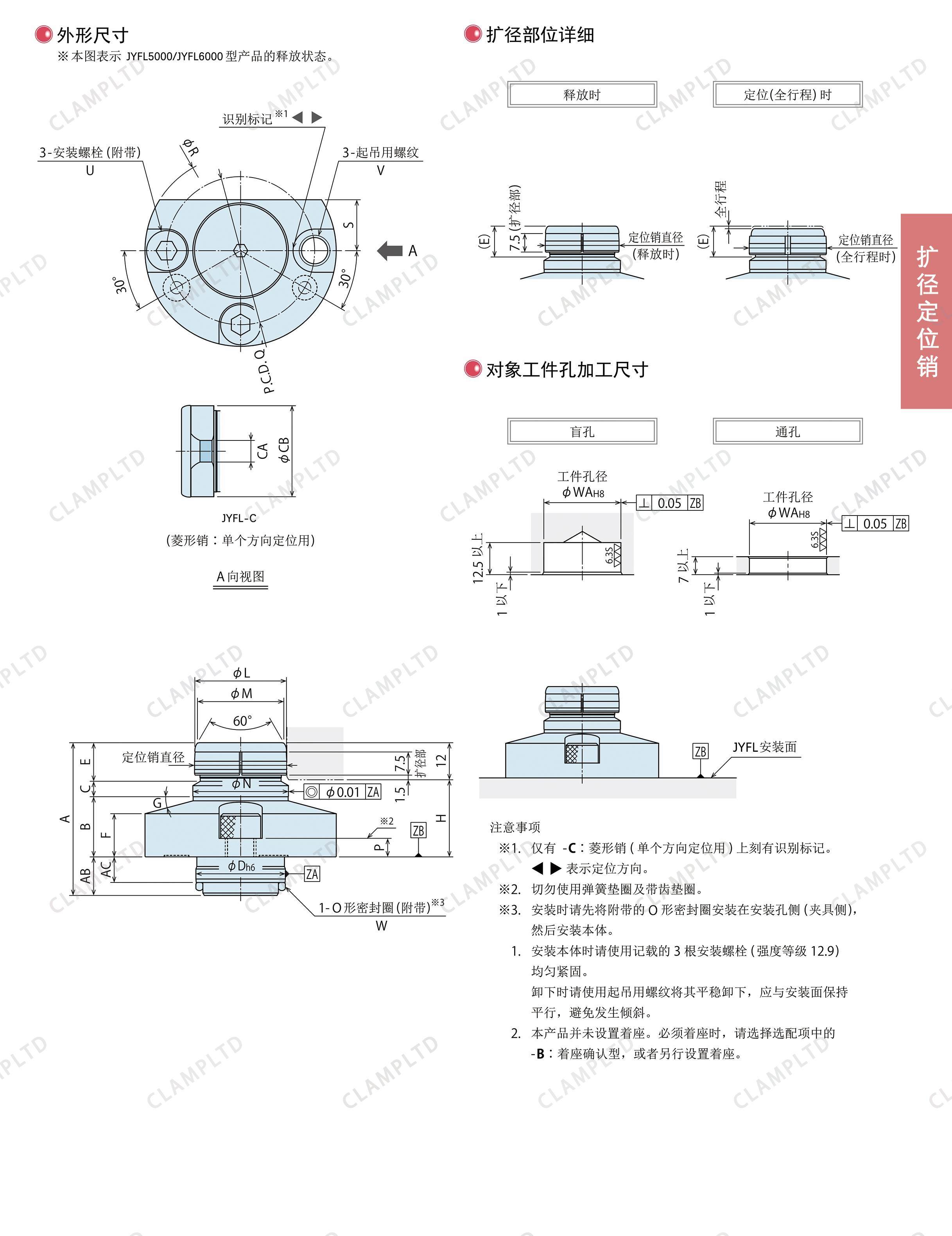 扩径定位销 夹具油缸 第11张