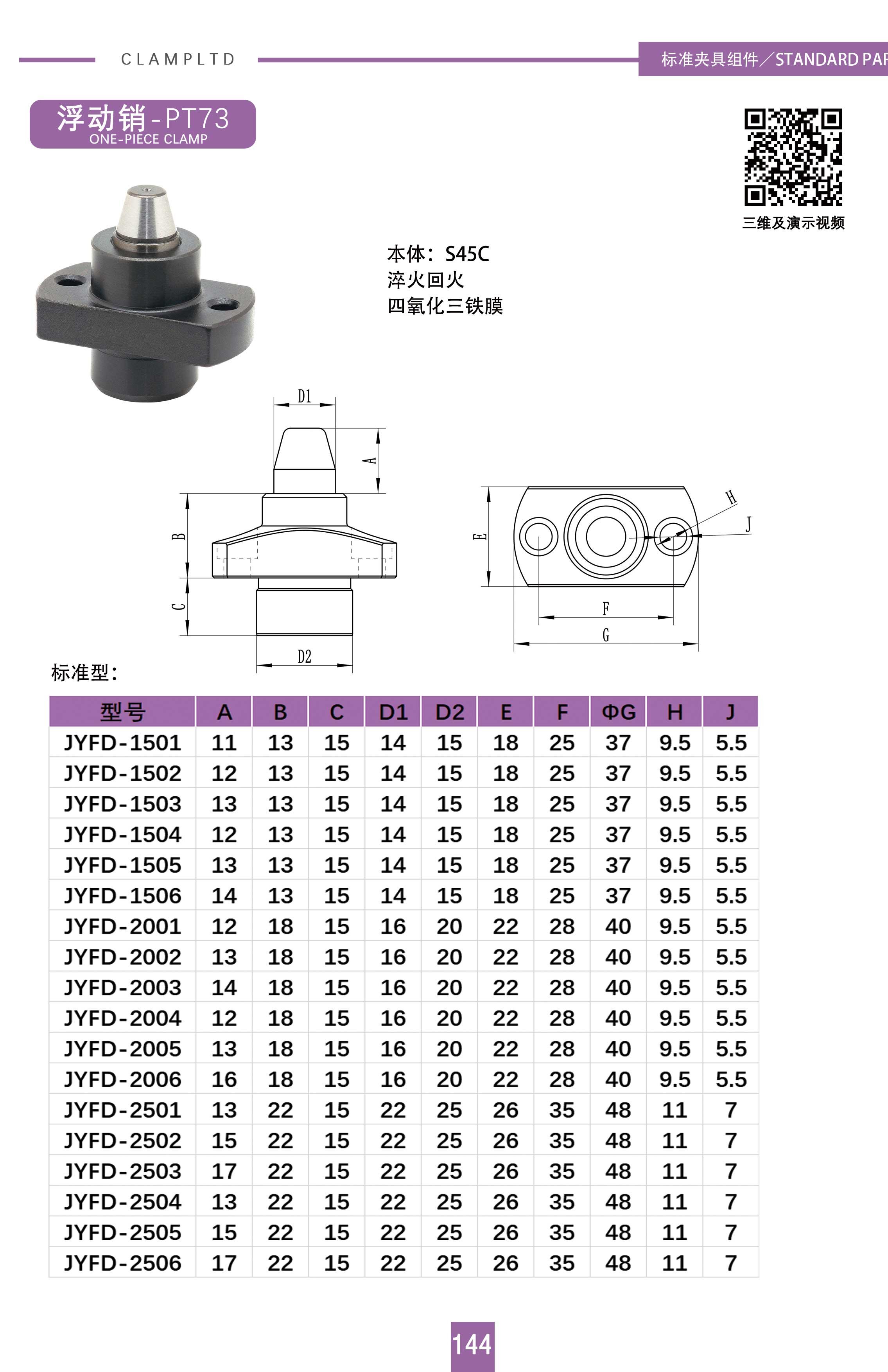 浮动销  PT73