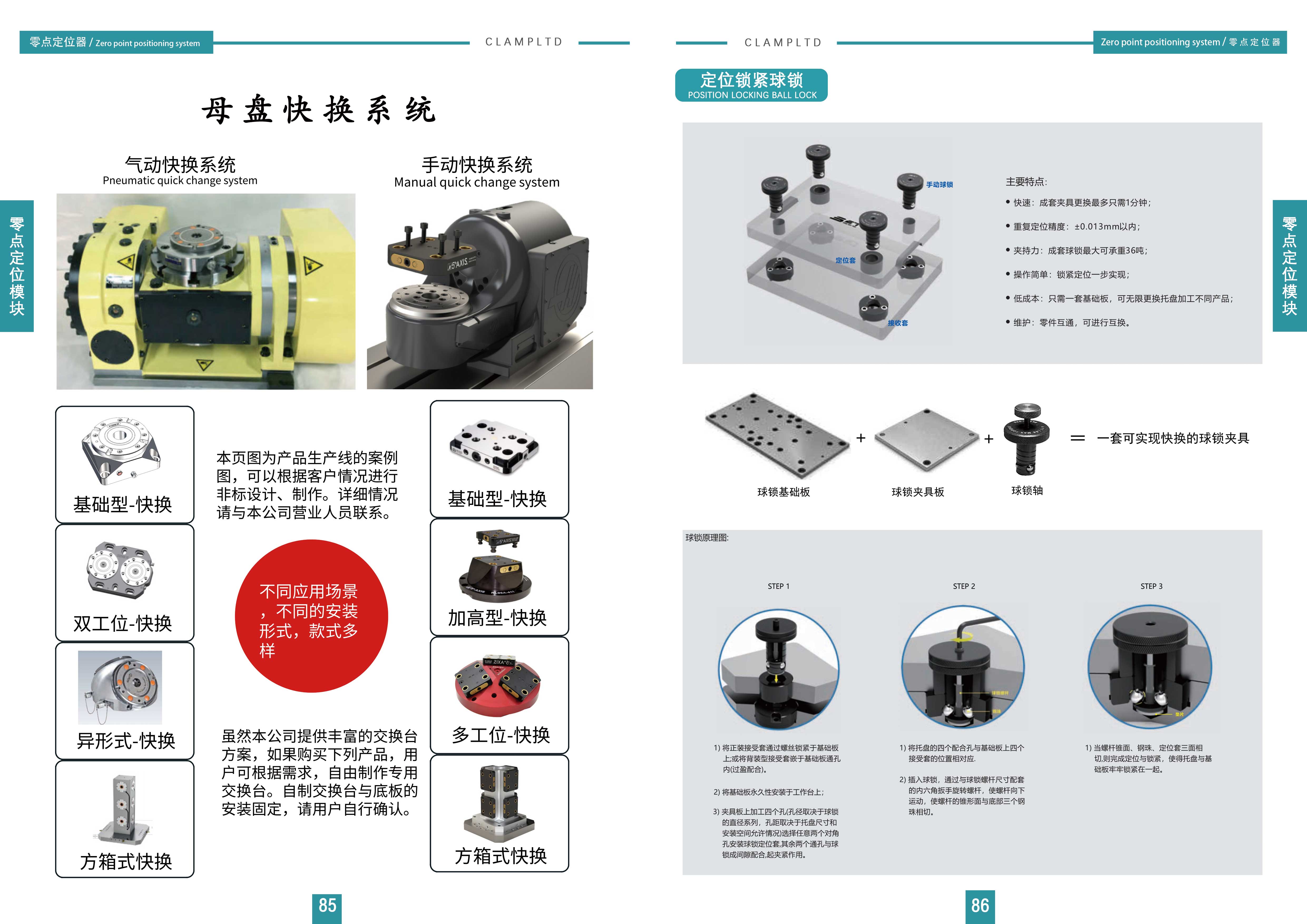 手动定位球锁系统QSP及附件