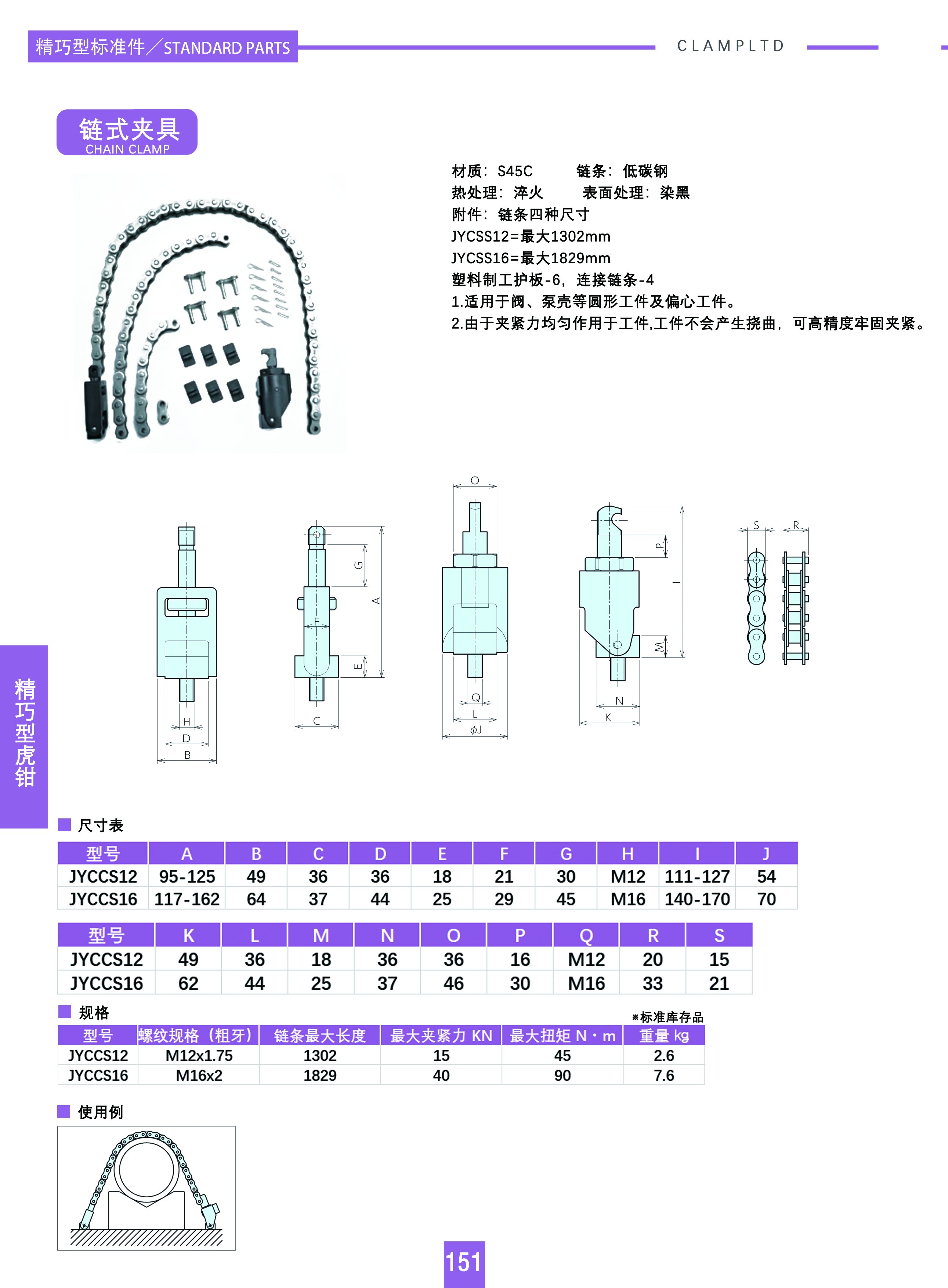 链式夹具11