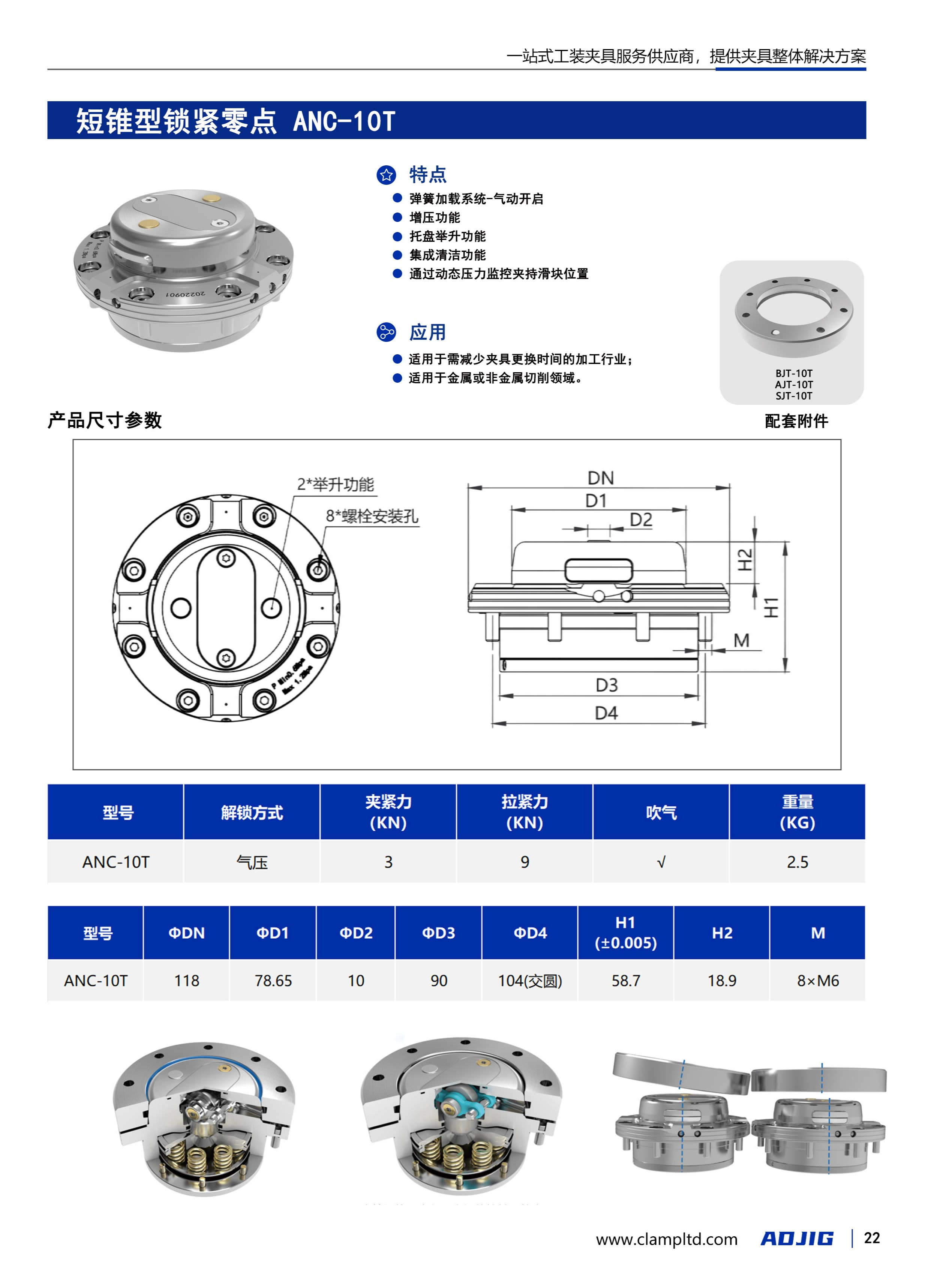 短锥型锁紧零点-ANC-10T