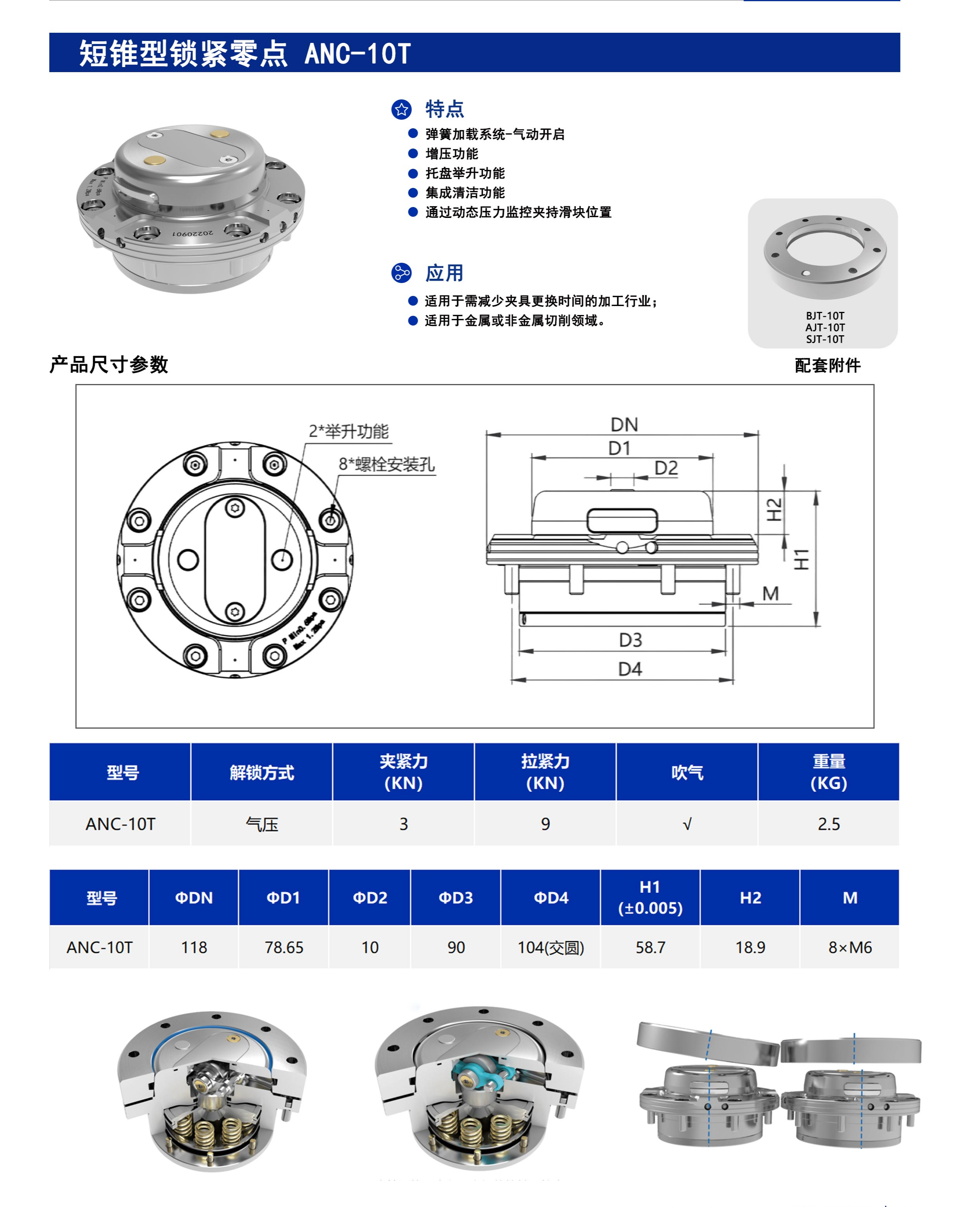 短锥型锁紧零点-ANC-10T