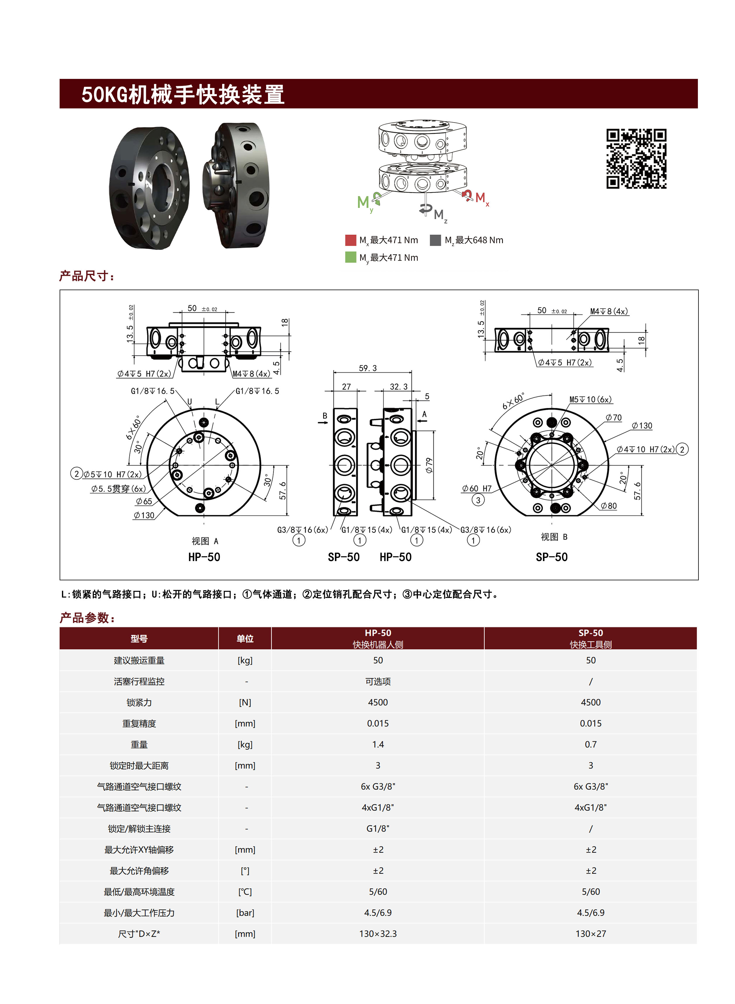 50KG机械手快换装置