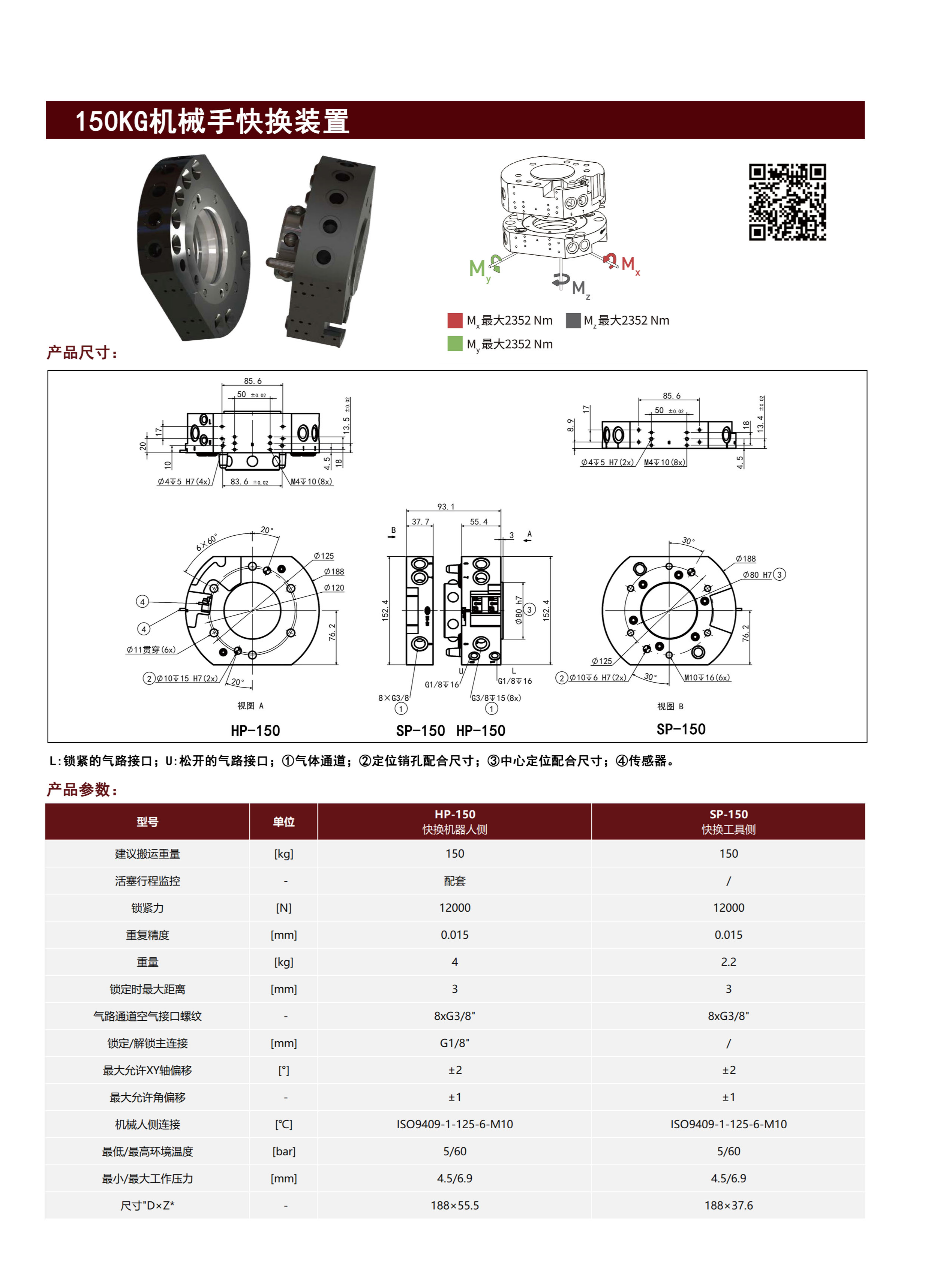 150KG机械手快换装置