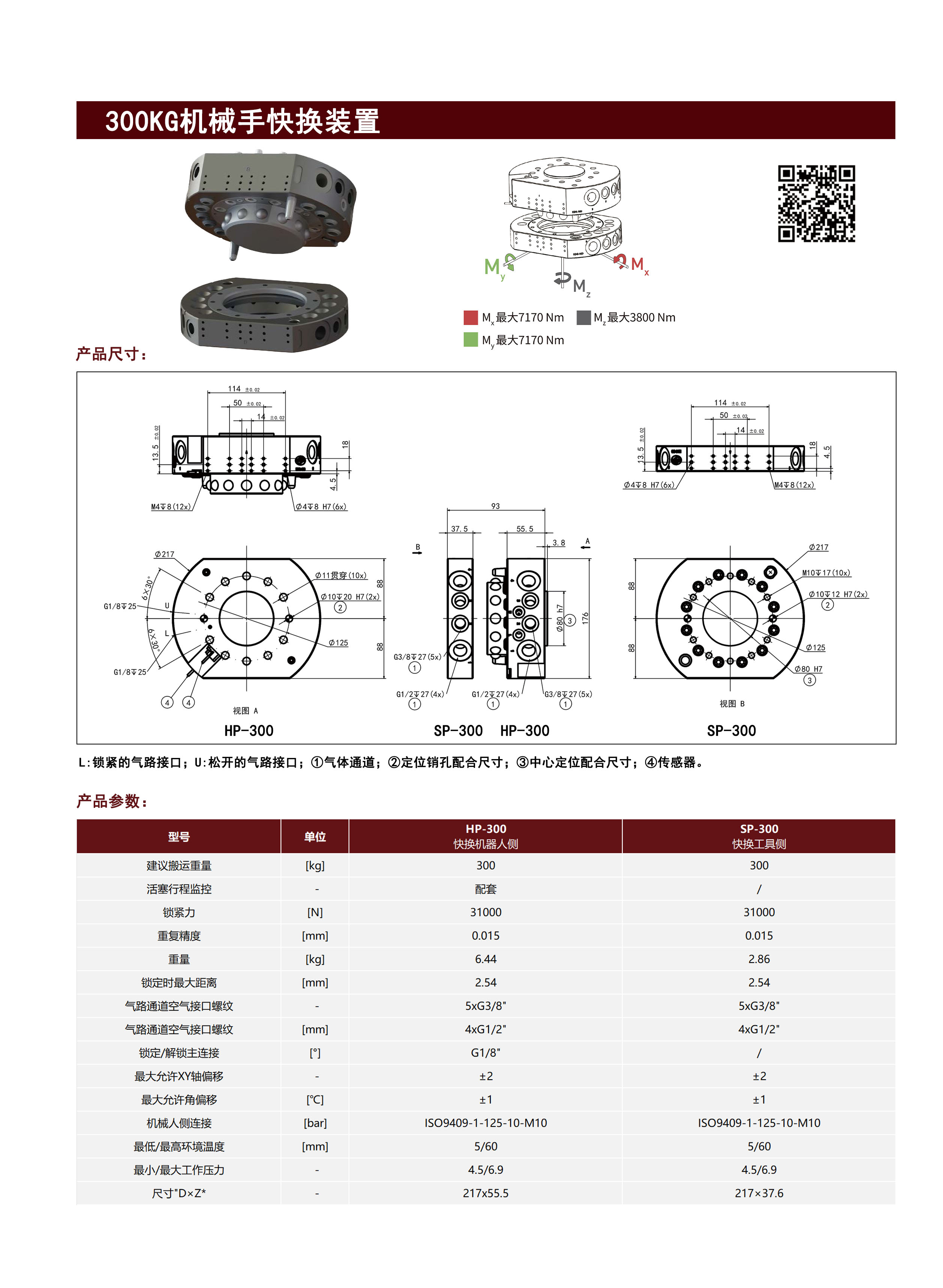 300KG机械手快换装置